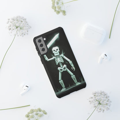 Geometric Skeleton Swordsman - Smartphone Tough Cases