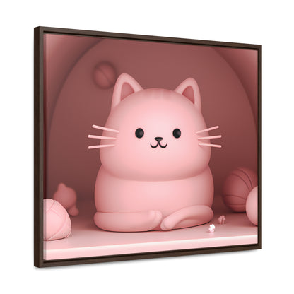 Purrfectly Pink Serenity - Gallery Canvas Wraps, Horizontal Frame