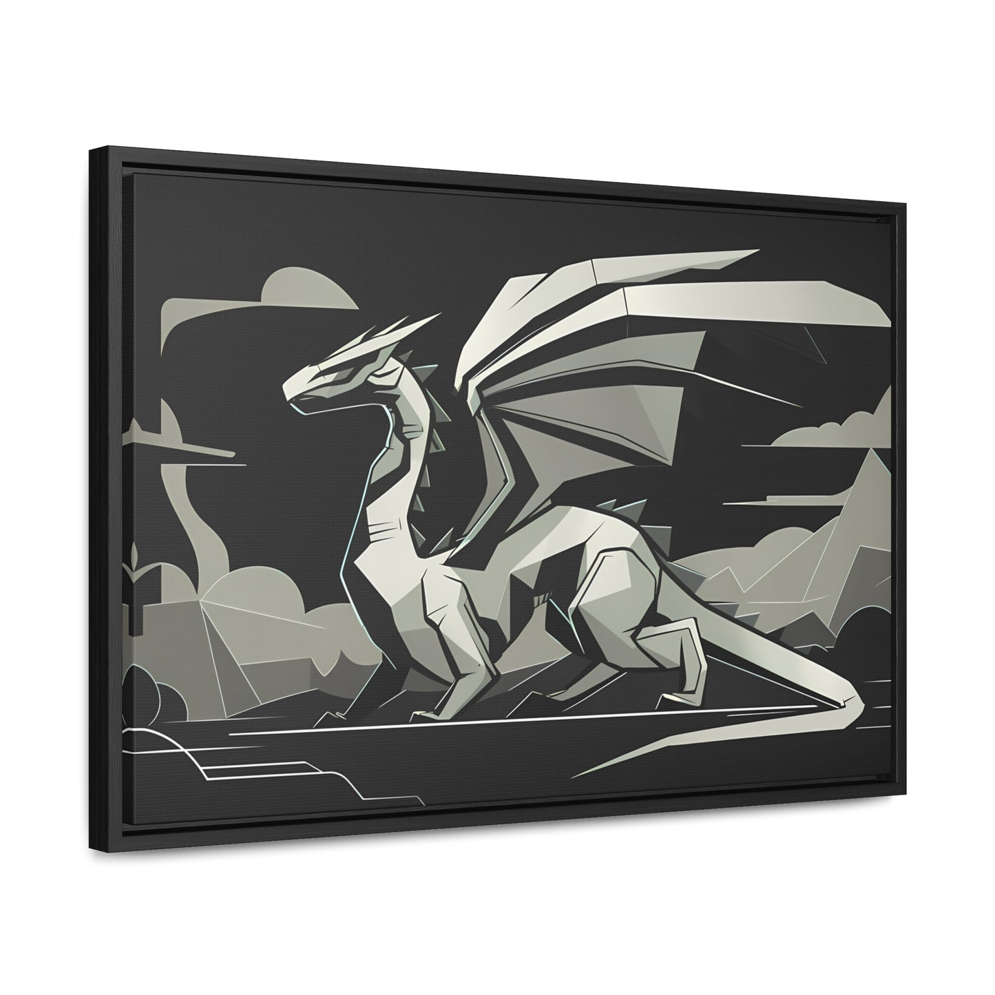 Shadow of the Silver Dragon - Gallery Canvas Wraps, Horizontal Frame