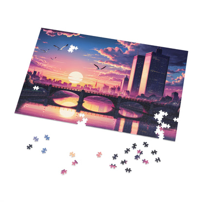 Twilight Serenity Over the City - Jigsaw Puzzle (30, 110, 252, 500,1000-Piece)