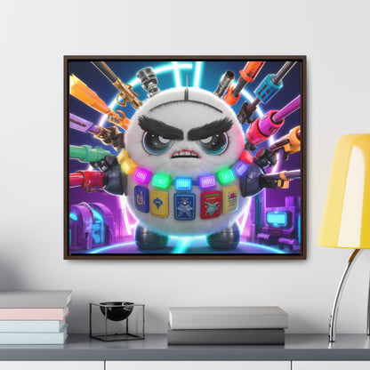 Battle-Ready Fluffbot: The Ultimate Arsenal - Gallery Canvas Wraps, Horizontal Frame