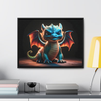 Fierce Baby Dragon Guardian - Gallery Canvas Wraps, Horizontal Frame