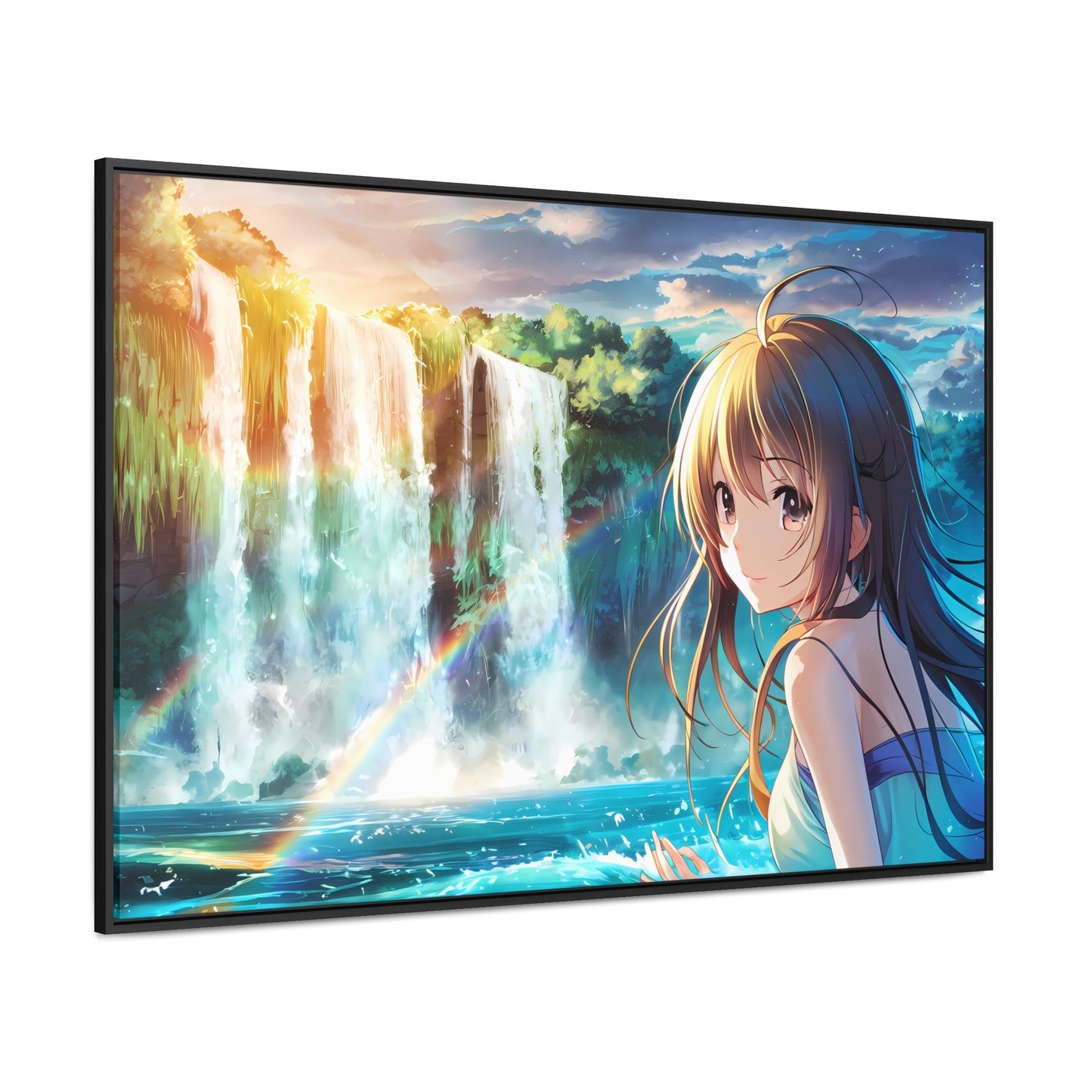 Whispers of the Waterfall - Gallery Canvas Wraps, Horizontal Frame