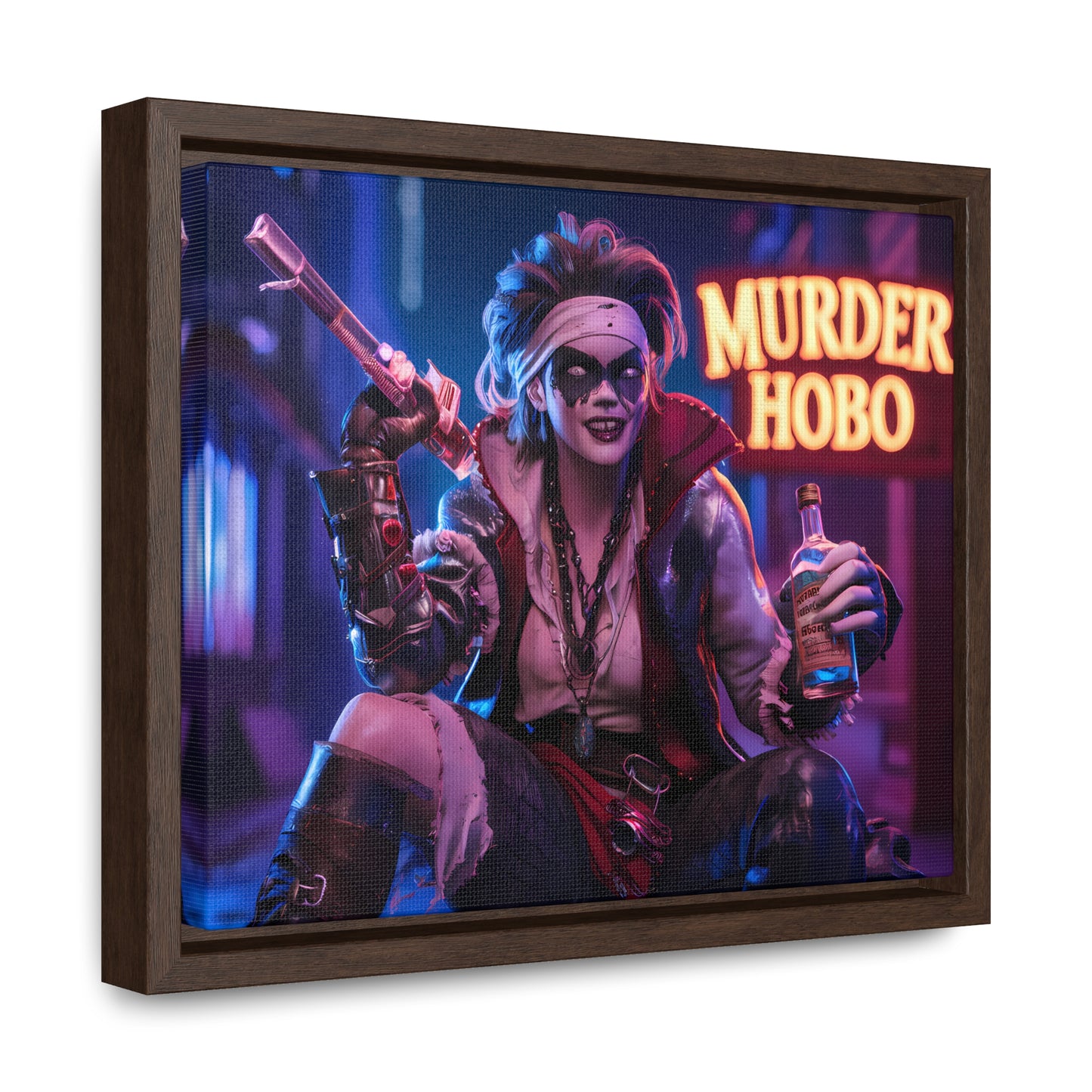 Neon Anarchy - Gallery Canvas Wraps, Horizontal Frame