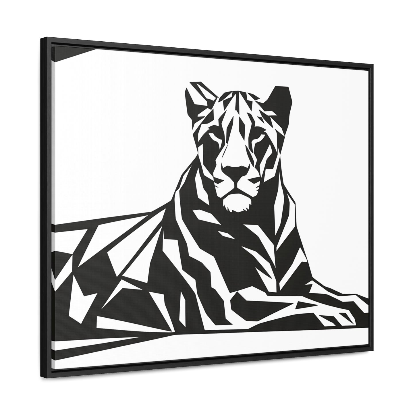 Majestic Geometric Tiger - Gallery Canvas Wraps, Horizontal Frame