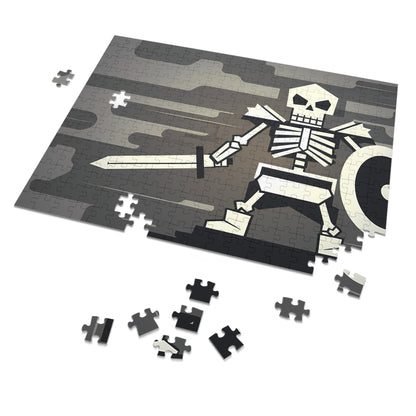 Skeleton Warrior in the Fog - Jigsaw Puzzle (30, 110, 252, 500,1000-Piece)