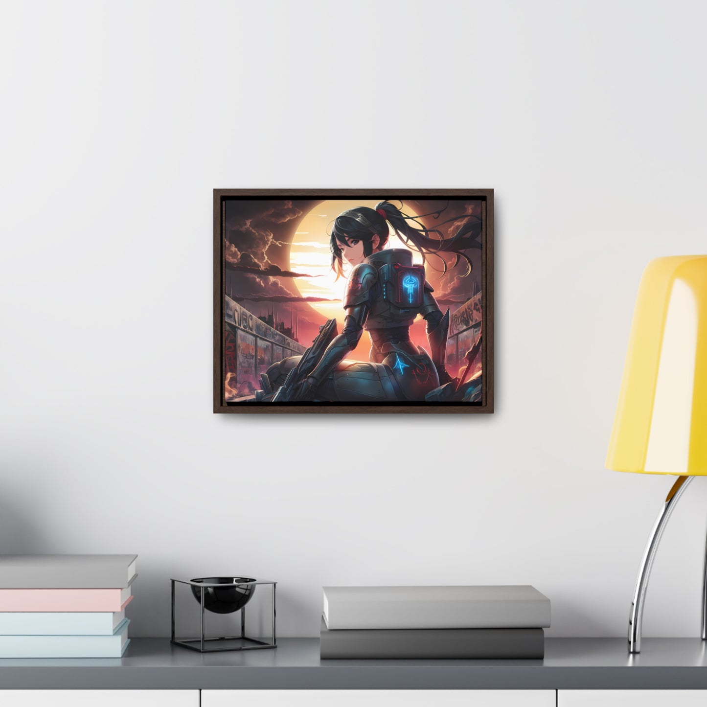 "Sunset Sentinel" - Gallery Canvas Wraps, Horizontal Frame