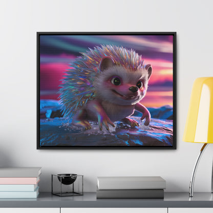 Prismatic Hedgehog at Dusk - Gallery Canvas Wraps, Horizontal Frame