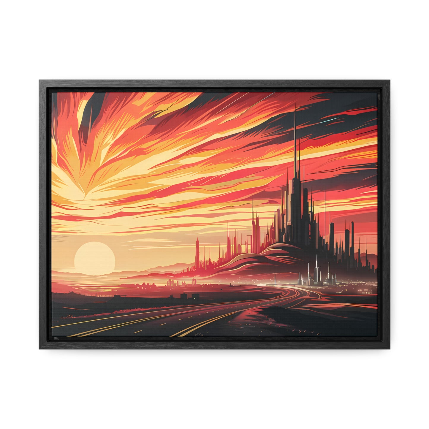 Twilight of the Metropolis - Gallery Canvas Wraps, Horizontal Frame