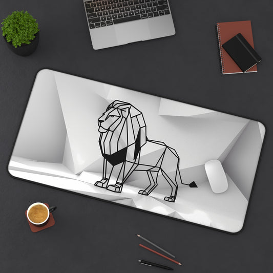 Majestic Geometric Lion - Desk Mat