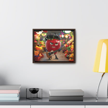 Strawberry Serenade in the Market - Gallery Canvas Wraps, Horizontal Frame