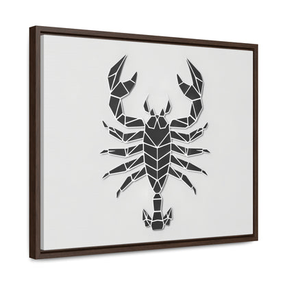 Geometric Scorpion Icon - Gallery Canvas Wraps, Horizontal Frame