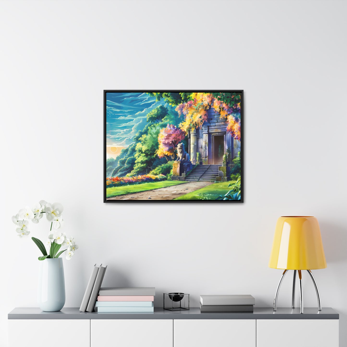 Sanctuary of the Forgotten Dawn - Gallery Canvas Wraps, Horizontal Frame