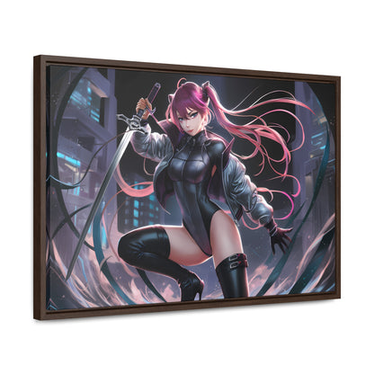 Blade of the Neon Night - Gallery Canvas Wraps, Horizontal Frame