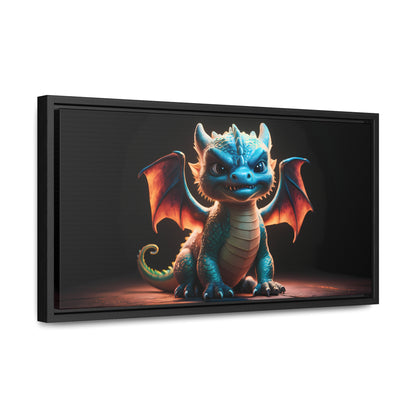 Fierce Baby Dragon Guardian - Gallery Canvas Wraps, Horizontal Frame