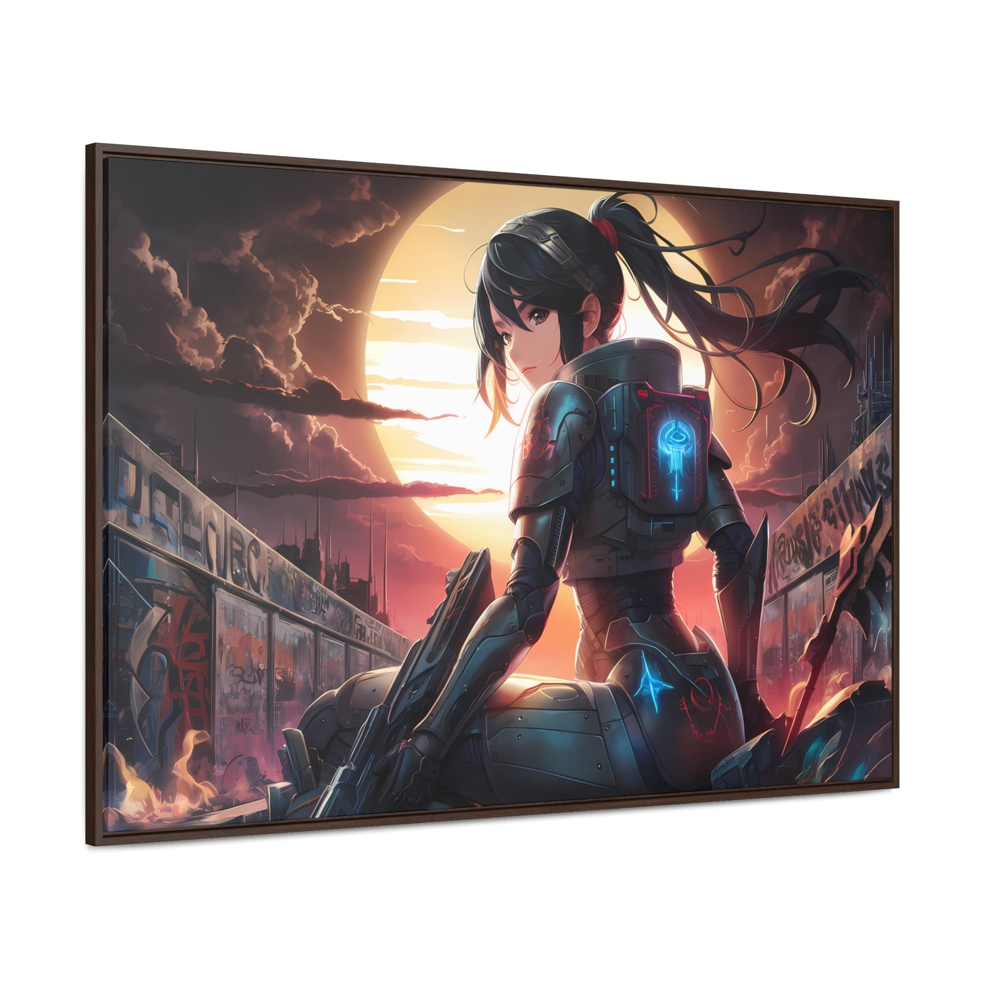 "Sunset Sentinel" - Gallery Canvas Wraps, Horizontal Frame