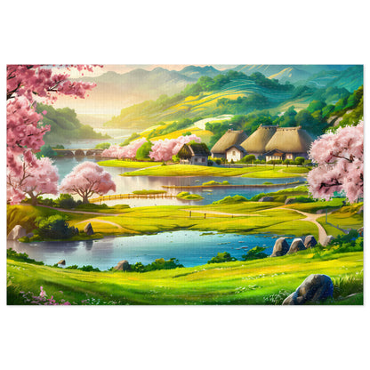 Tranquil Spring Village - Jigsaw Puzzle (30, 110, 252, 500,1000-Piece)