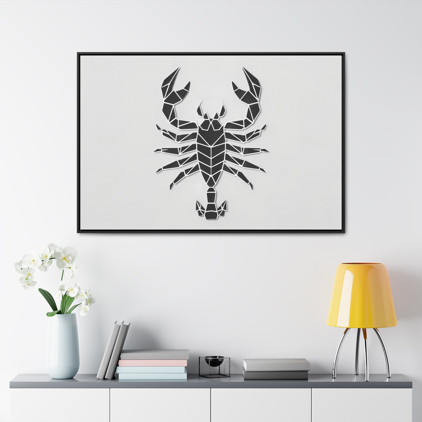 Geometric Scorpion Icon - Gallery Canvas Wraps, Horizontal Frame