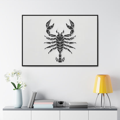 Geometric Scorpion Icon - Gallery Canvas Wraps, Horizontal Frame