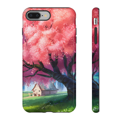 Idyllic Cherry Blossom and a Hut - Smartphone Tough Cases