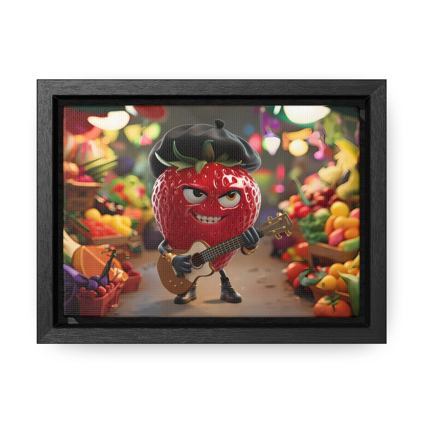 Strawberry Serenade in the Market - Gallery Canvas Wraps, Horizontal Frame