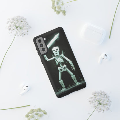 Geometric Skeleton Swordsman - Smartphone Tough Cases