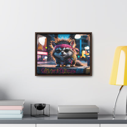 Rebel Pup on the Streets - Gallery Canvas Wraps, Horizontal Frame