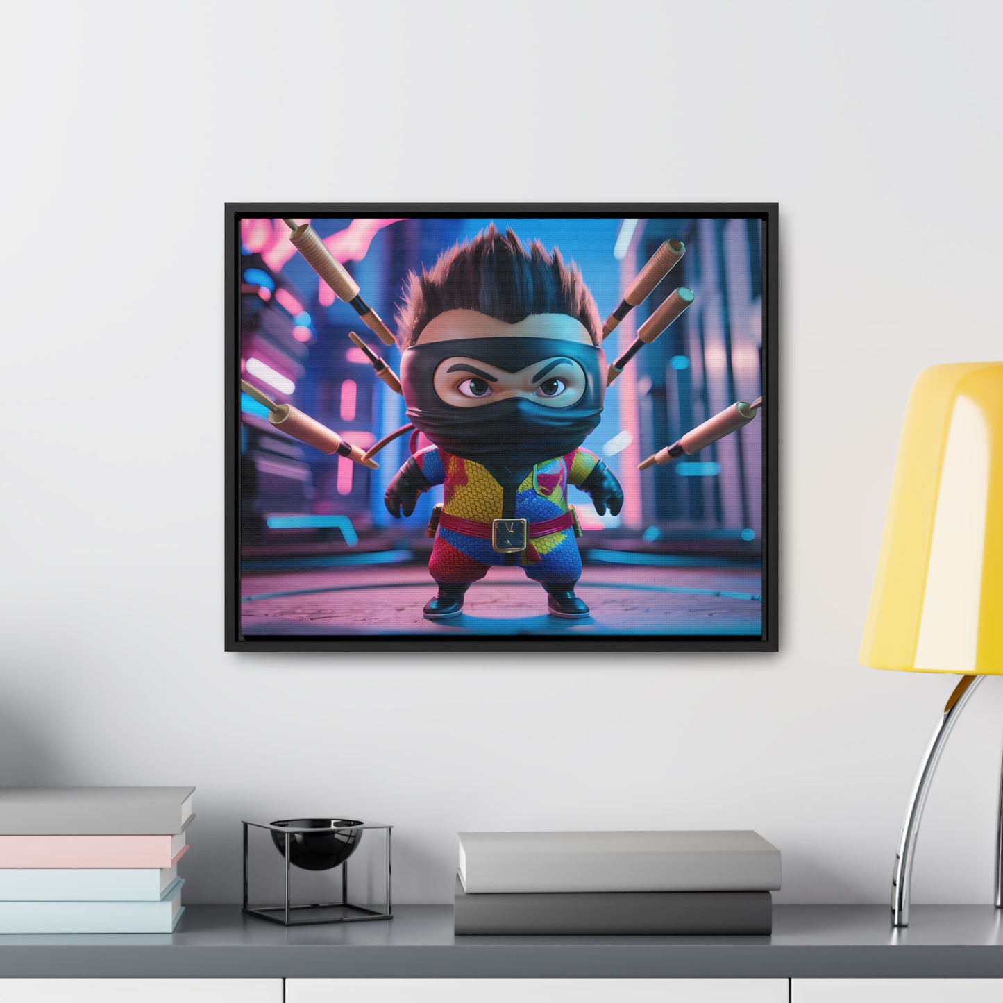 Ninja Toy Showdown - Gallery Canvas Wraps, Horizontal Frame