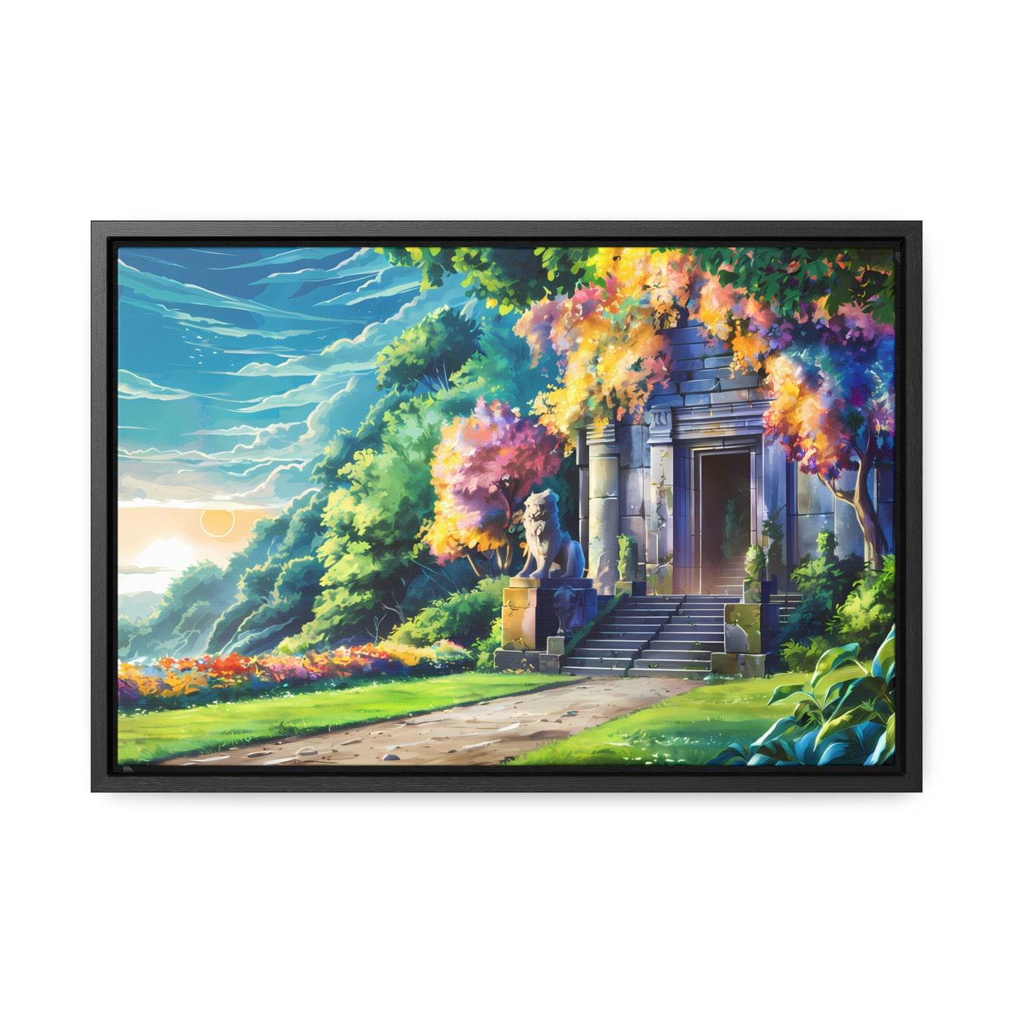 Sanctuary of the Forgotten Dawn - Gallery Canvas Wraps, Horizontal Frame