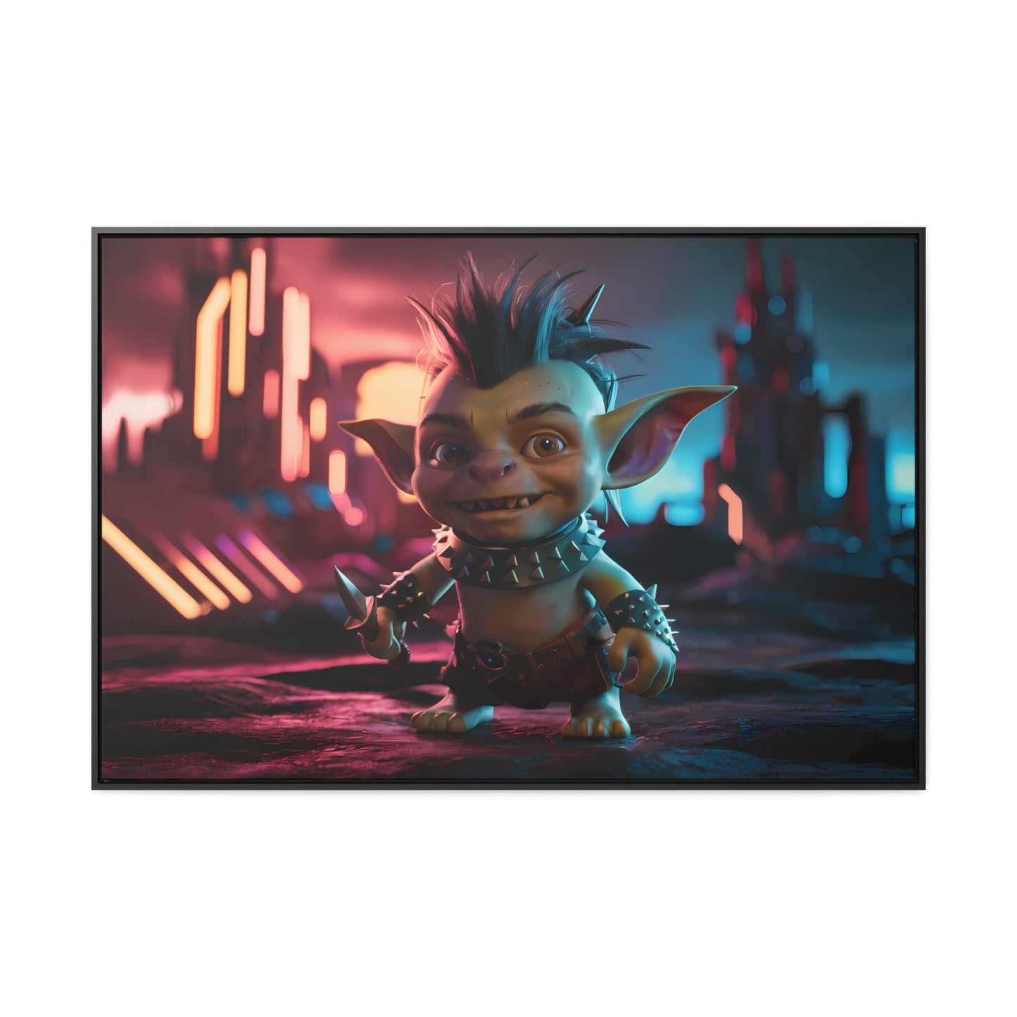 Goblin of the Neon Wastelands - Gallery Canvas Wraps, Horizontal Frame