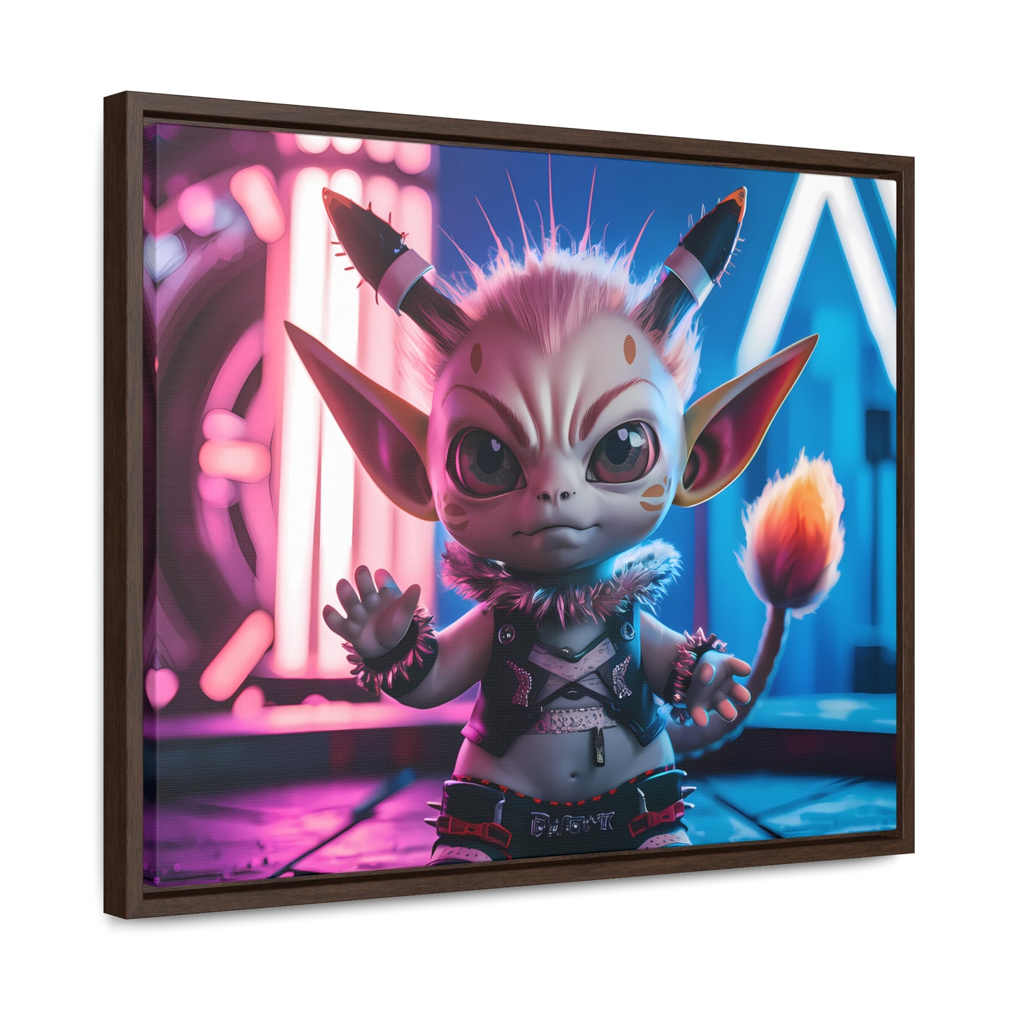 Neon Punk Guardian - Gallery Canvas Wraps, Horizontal Frame