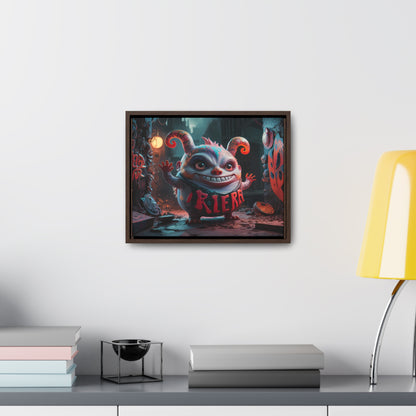 Midnight Mischief in the Alley - Gallery Canvas Wraps, Horizontal Frame