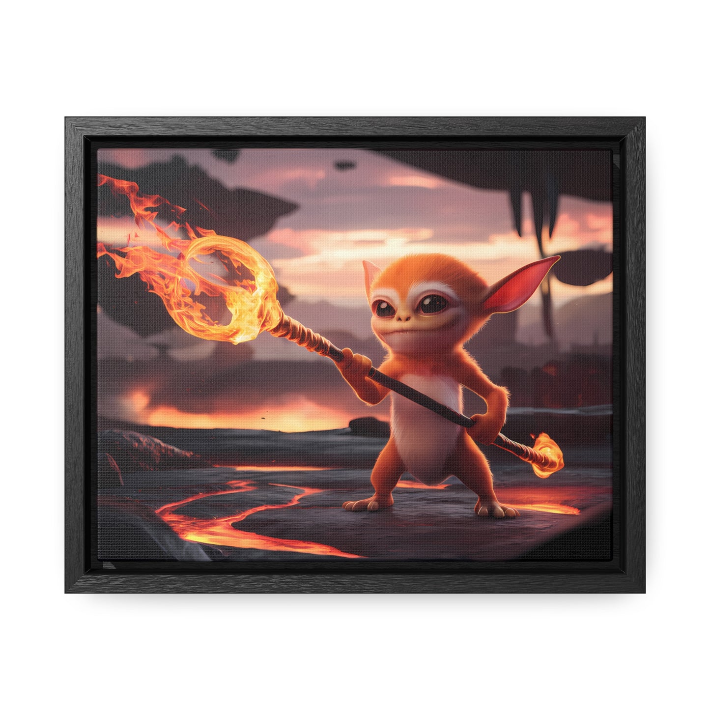 "Guardian of the Flame" - Gallery Canvas Wraps, Horizontal Frame