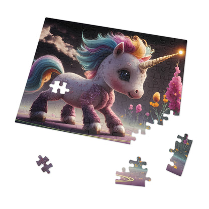 Enchanted Rainbow Unicorn in a Magical Garden - Jigsaw Puzzle (30, 110, 252, 500,1000-Piece)