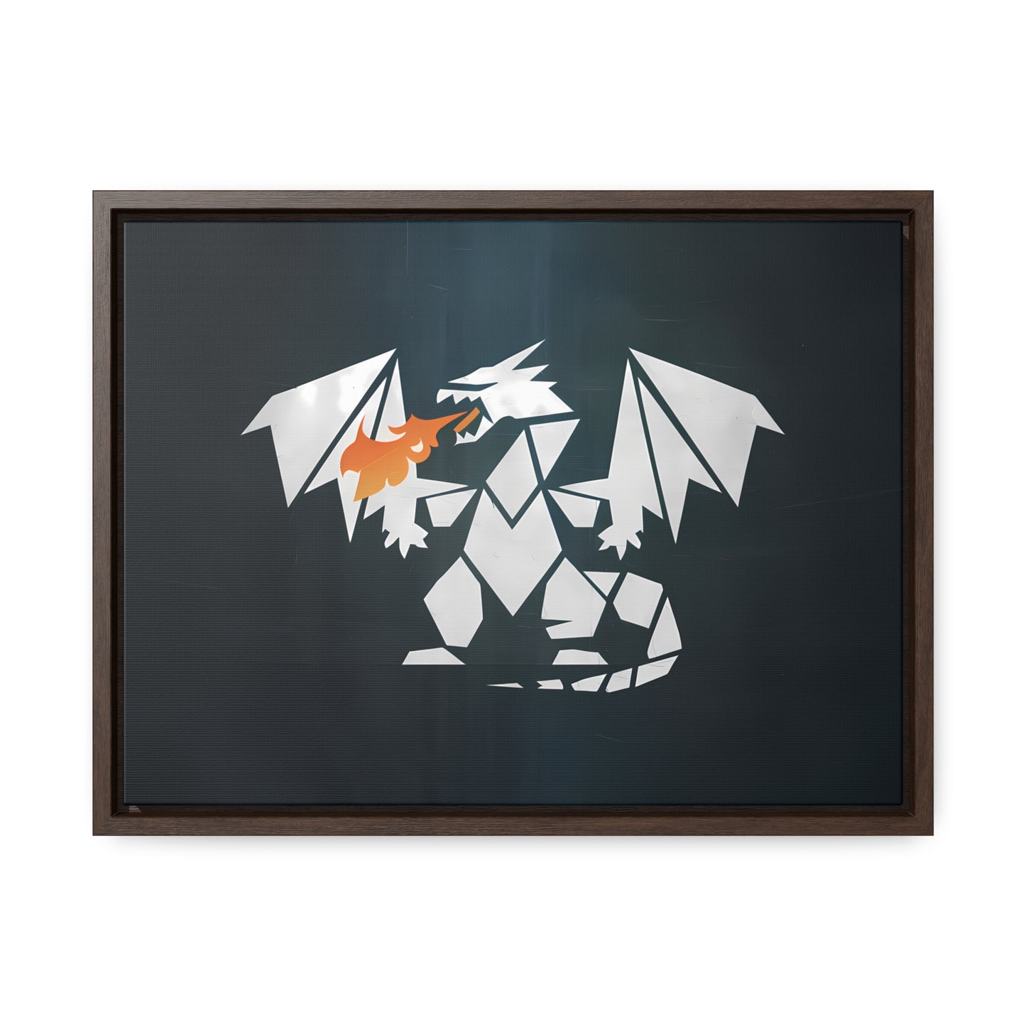 Origami Dragon Flame - Gallery Canvas Wraps, Horizontal Frame