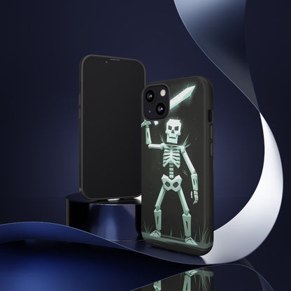 Geometric Skeleton Swordsman - Smartphone Tough Cases