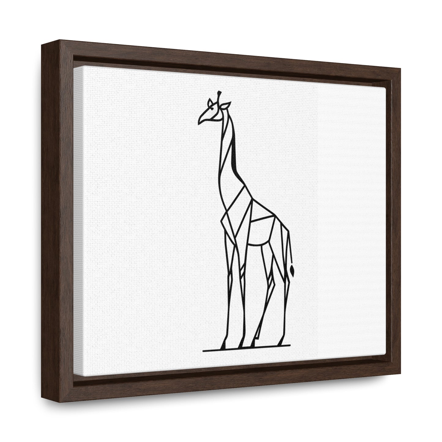 Geometric Giraffe Silhouette - Gallery Canvas Wraps, Horizontal Frame