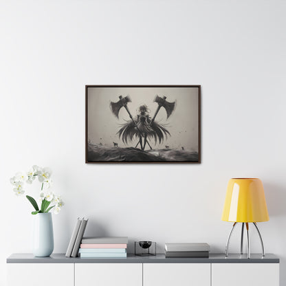 "Abyssal Valkyrie" - Gallery Canvas Wraps, Horizontal Frame