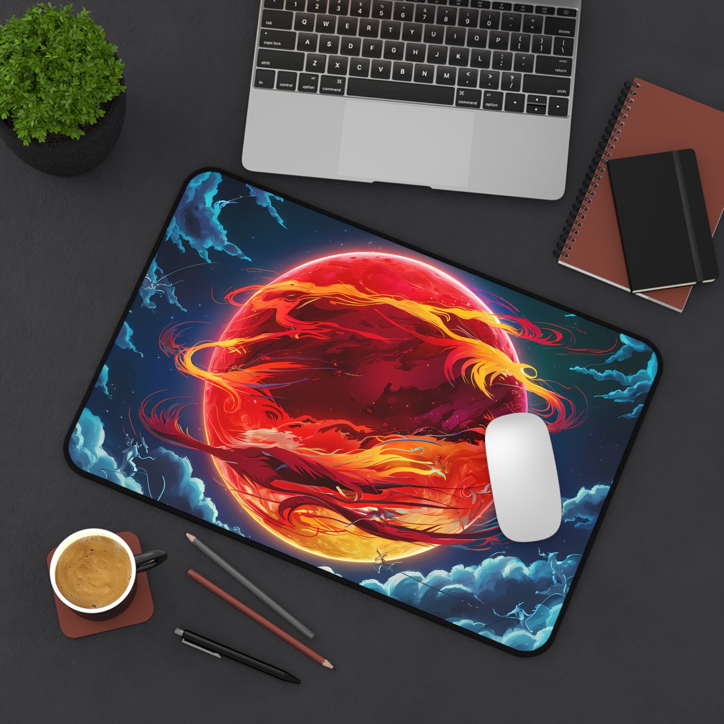 Inferno's Embrace - Desk Mat