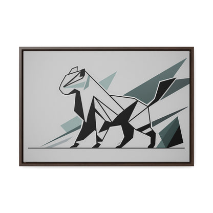 Fractured Feline Form - Gallery Canvas Wraps, Horizontal Frame