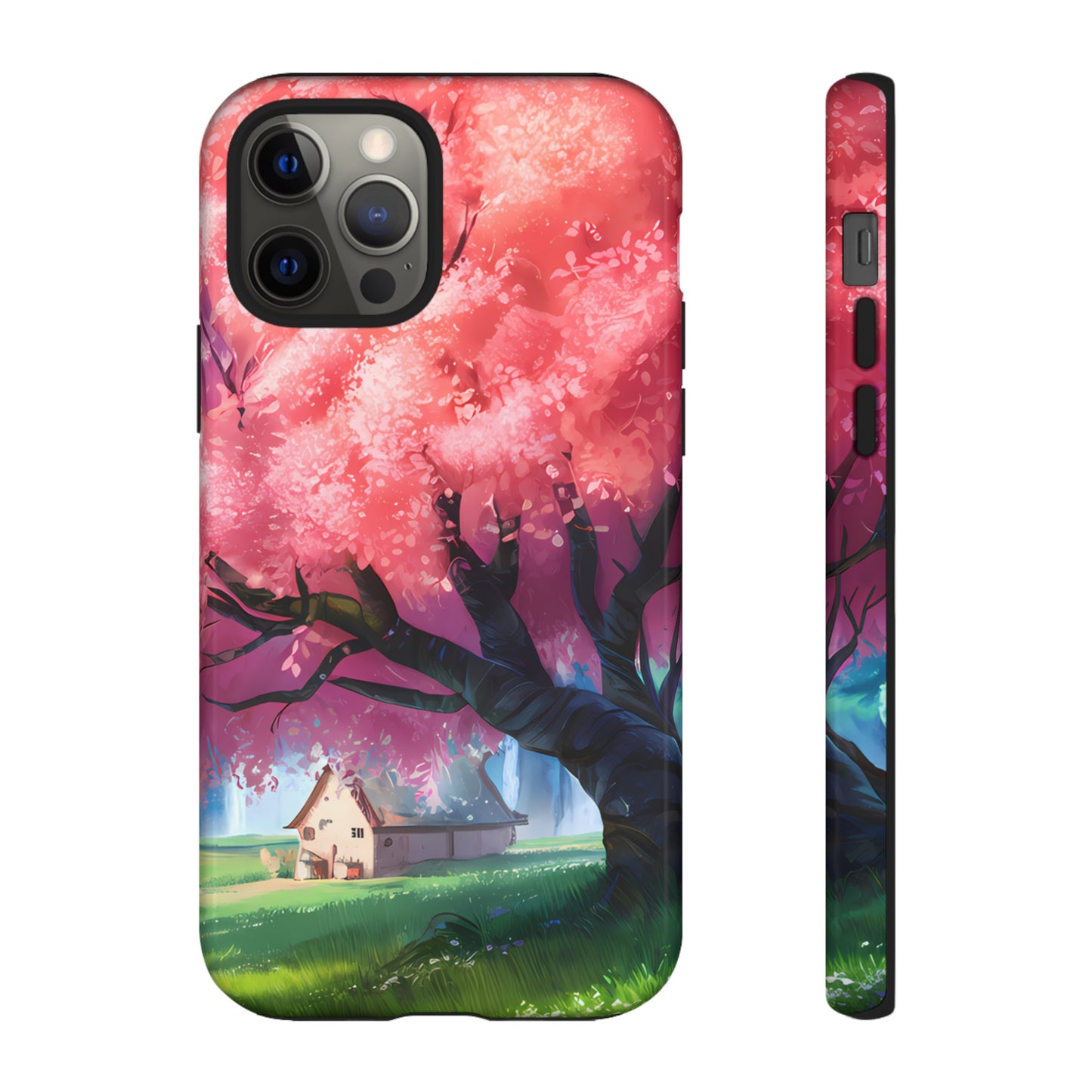 Idyllic Cherry Blossom and a Hut - Smartphone Tough Cases