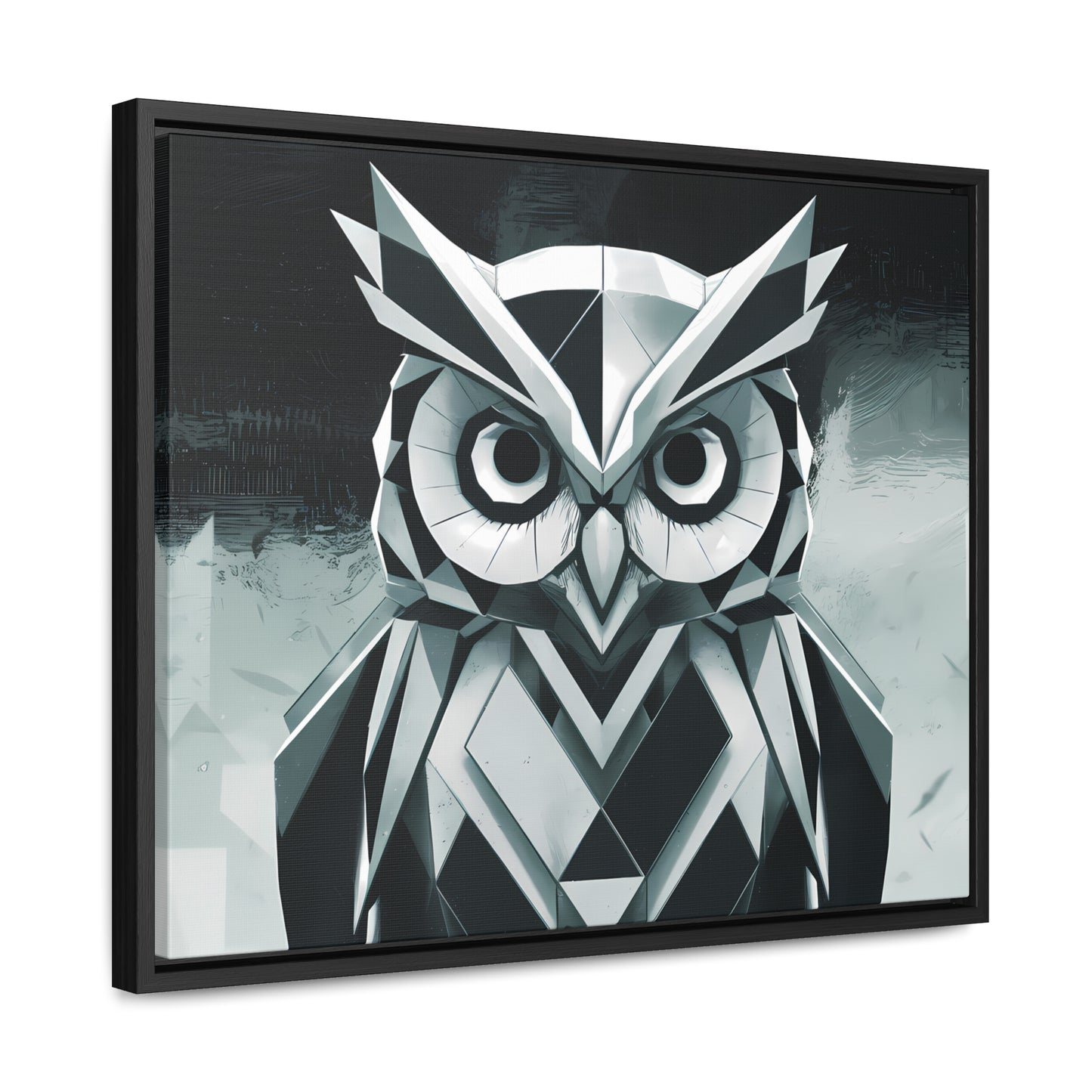 "Geometric Sentinel" - Gallery Canvas Wraps, Horizontal Frame