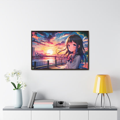 Sunset Reflections: A Silent Promise - Gallery Canvas Wraps, Horizontal Frame