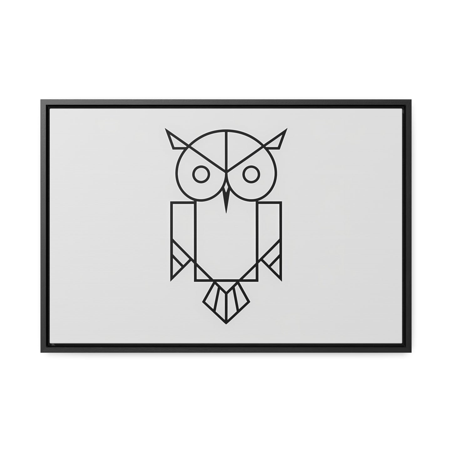 Geometric Owl - Gallery Canvas Wraps, Horizontal Frame