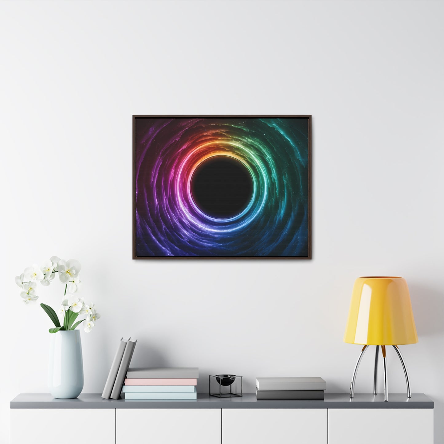 Cosmic Vortex of Light - Gallery Canvas Wraps, Horizontal Frame