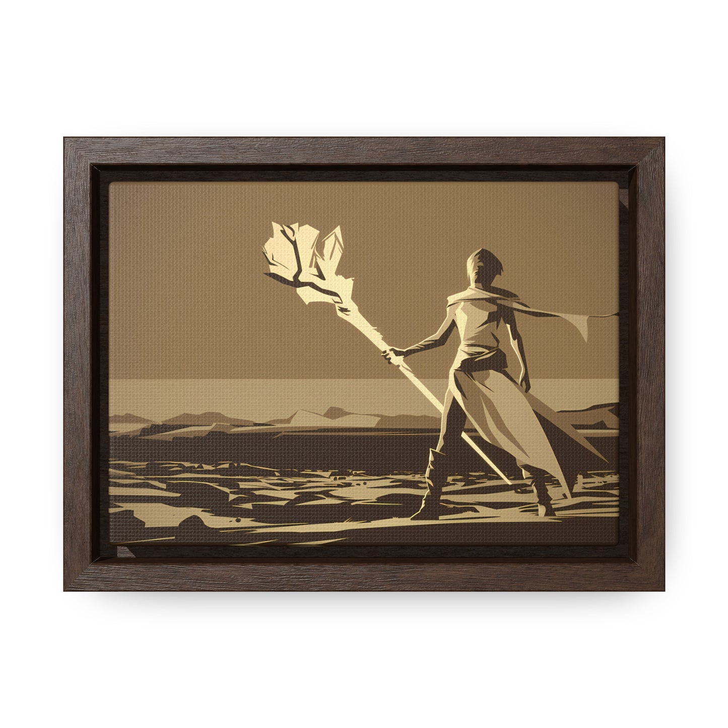 Wanderer of the Desolate Lands - Gallery Canvas Wraps, Horizontal Frame