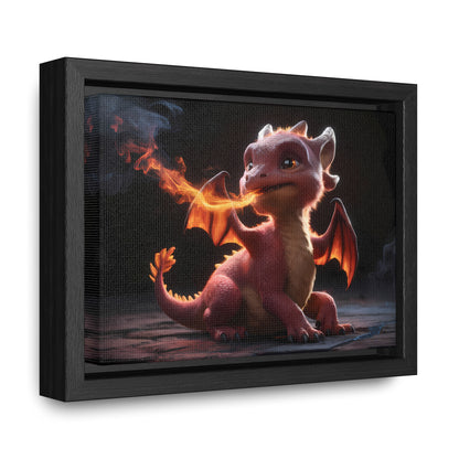 "Baby Dragon's First Flame" - Gallery Canvas Wraps, Horizontal Frame