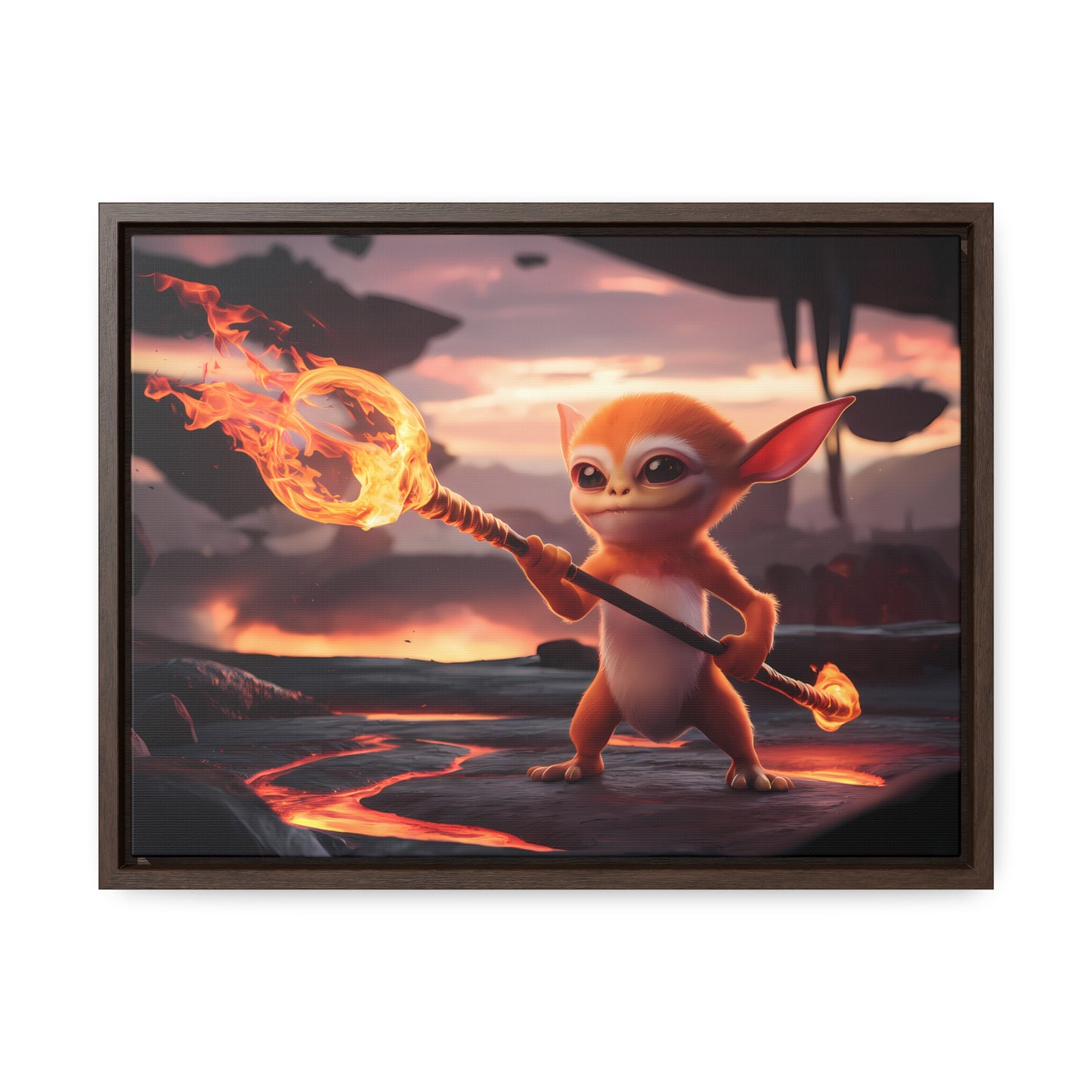 "Guardian of the Flame" - Gallery Canvas Wraps, Horizontal Frame