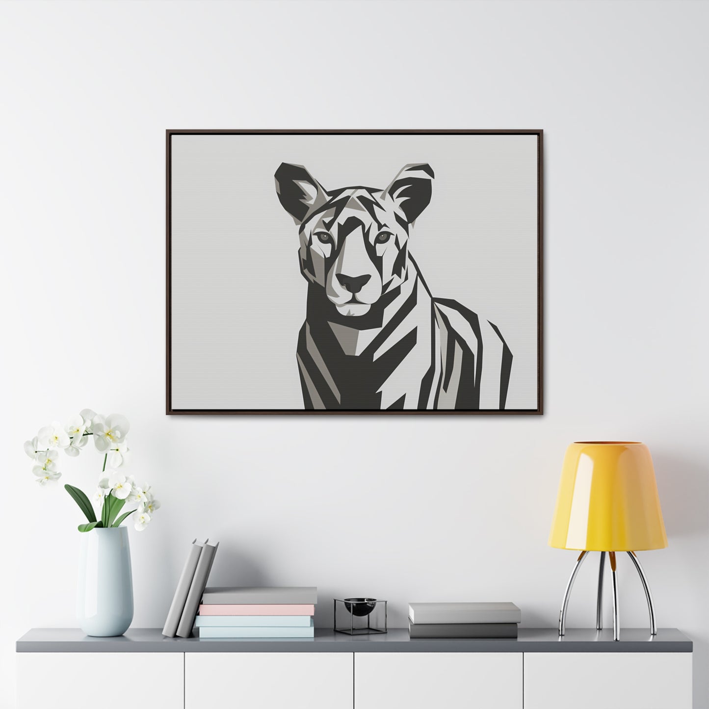 "Monochrome Majesty" - Gallery Canvas Wraps, Horizontal Frame