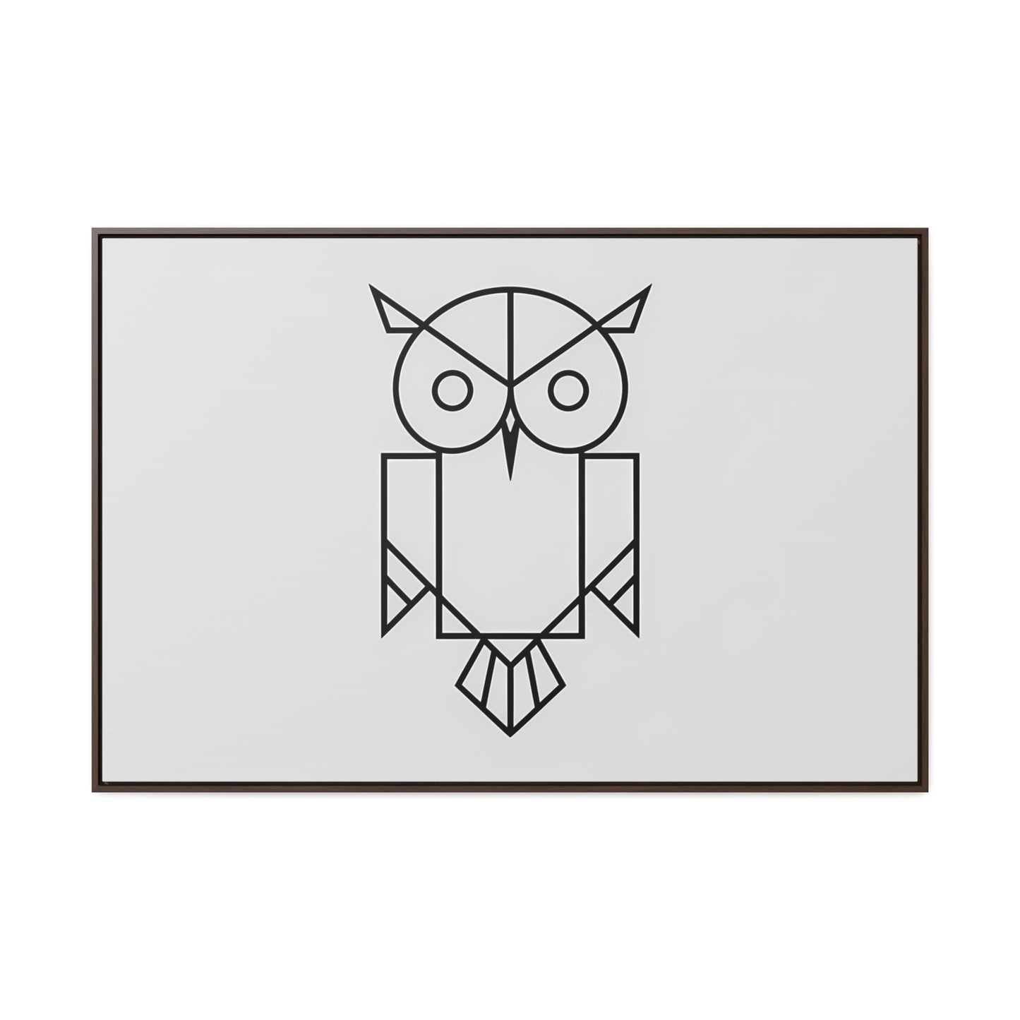 Geometric Owl - Gallery Canvas Wraps, Horizontal Frame